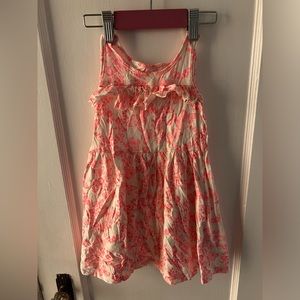 Coral/ cream butterfly dress